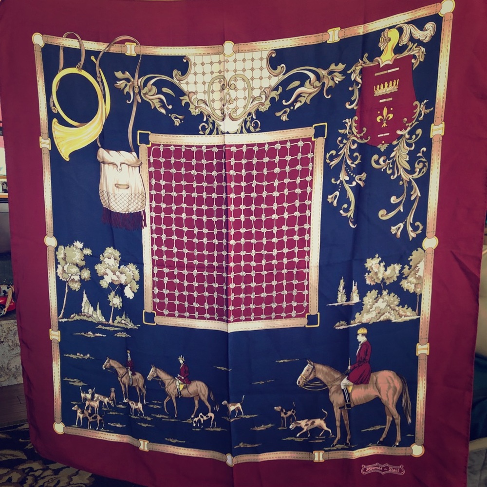 Authentic Hermès silk scarf
